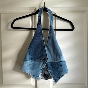 AFRM denim vest top size x small